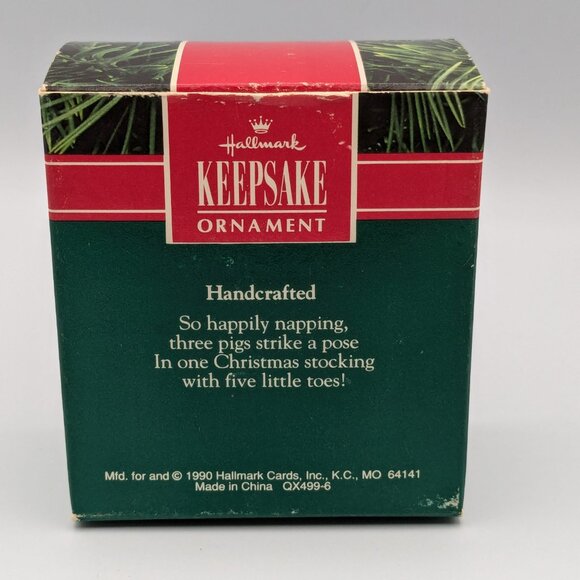 Hallmark Keepsake Three Little Piggies Ornament 1990 - Handcrafted - Picture 7 of 8